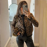 Leopard Print Knitted Cardigan-Outfit