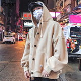 Cool Casual Winter Fleece Hoodies Men Women Harajuku Solid Color Warm Sweatshirt Korean Teens Fashion Hoodie