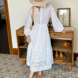 Fongt Design Holiday Dress Women's Spring 2025 New Women's Long-Sleeved Shirt