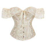 Fongt Girded Body Dress Retro Collar Collar Girded Corset Bras Shaped Black Lady