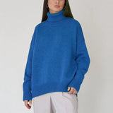 Women Turtleneck Sweater Knitted Oversized 2022 Autumn Winter Thick Warm Pullover Tops Ladies Casual Loose Female Pull