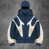 Fongt Double Hat Unique Design Hoodie Autumn And Winter New Men's And Women's Same Loose Y2K Jacket