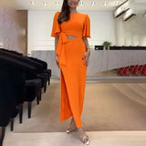 Fongt 2025 New Women's Temperament Solid Color Tie With Lumbar Collar Open Dress Women 661