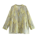 Fongt New Printing Shirt 478630300 Loose Trousers Set
