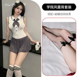 Ti's Night Swearing School Student Suit Uniform Seduction Free From Pure Lingerie Sexy Passion Set
