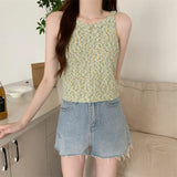 Fongt Hottie Shoulder Short Knitted Slings Small Vest Women Summer New Outerwear Slim Design