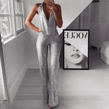 Off Shoulder Women 2PC Suits Elegant Sequnis Wide Leg Pant Sleeveless Top Femme Outfits Summer Office Lady Sets High