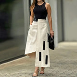 Fongt New 2023 Summer Fashion Neck Short Style Put On A Two-Piece Suit-Outfit