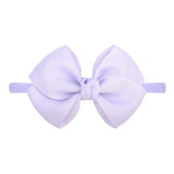 1piece Solid Colors Bowknot Baby Headband For Girls Nylon Elastic Hair Bands Handmade Turban Headwear Hair