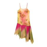 Fongt New Women's Fashion Print Slings Slings Long Dress
