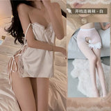Sexy Pajamas Hot Lace Sling Aja Crocoat Girl Summer Pure Lust Wind Ice Silk High-End Emotional Uniform 2022