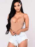 Women Crochet Deep V Neck Vest Cami Tank Tops Shirt Solid Sling Backless Tank Tops Female Sexy Women Clothing-Outfit