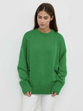 Fongt Sales Of Solid Color Round-Neck Sweater Women 2025 Burst Soft Knitted Top