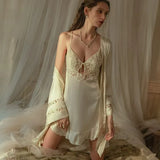 Fongt Pure Windy Pajamas Woman 2025 New Summer Ice Sling Lace Pure Lusty Homewear