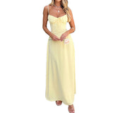Fongt Summer New Women's Elegant Sexy T-Shirt With A-Word Sling Dress