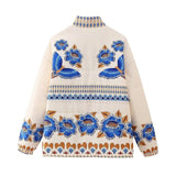 Fongt Women's Clothing 2025 Spring New Casual Loose Positioning Printing Cotton Coat Top