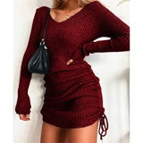 Fashion V-Neck Long Sleeve Party