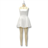 Fongt Women's Temperament Pure Color Palette Breasts Short-Term Dress Dress Women