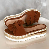 Sandals Platform Sandals Shoes Women Bow Summer Sandals Slipper Indoor Outdoor Flip-flops Beach Shoes Female