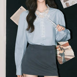Fongt Year's Popular Beautiful Sweater Niche Loose Thin Lazy Wind Apricot Print Knitted Bottom Shirt Woman