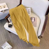 Fongt Wide Leg Pants Women's Pants Spring And Autumn 2024 New High Waist Hanging Feeling Straight Tube Advanced Sense Show Thin White Pants Summer-Outfit