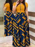 Summer New Style Commuter Digital Printed Dress-Outfit