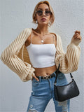 Fongt And Winter New Loose Knitted Cardigan Short Sweater Shawl Coat