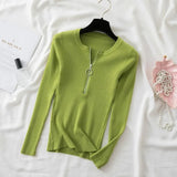 winter clothes Knitted woman sweaters Pullovers Autumn Winter Basic women's jumper Slim women's sweater pull long sleeve-Outfit