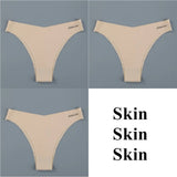 Seamless Underwear Silk Women's Plain Color Panties Lady Invisible Underpants Girls Briefs Smooth Panty Sexy