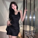 Dress For Women Cross Backless Sexy Fashion Korean Version Solid Color-Outfit