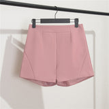 Fongt Suit Shorts Female Black Summer Thin 2024 New Loose High-Waist A-Line Casual Wide-Leg Pants-Outfit