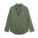 Fongt 2025 Women's Silk Shirt Loose Spring Casual Street Fashion