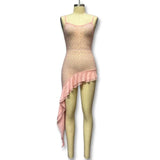 Fongt Women's Spring New Sling Skirt Personality Trend Sexy Perspective High Open Skirt Dress Women