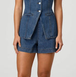 Fongt Fashion Casual Sleeveless High-Waisted Women's Suit Denim Shorts For 2025