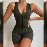 Sleeveless Solid Knitted Fitness Sexy
