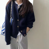 Fongt Version Of Pineapple Heavy 2024 Autumn And Winter Languid Loose Single Buckle Sweater Open Shirt Coat