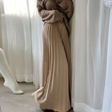 High Waist Ruched Pants Women Spring Summer Casual Pleated Trousers Solid All Match Wide Leg Pants Fashion Bottoms-Outfit