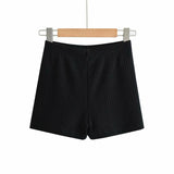 New INS Summer High Waist Stretch Tight Hip Shorts Women's Leisure Hot Pants Slim Sports Leggings-Outfit