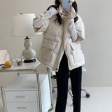 Padded Puffer Vest Half Sleeve Down Winter Jacket Women Short Sleeve Vest Autumn Spring Popular