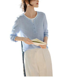 Fongt Fake Two Splicing Texture T-Shirt Girl 2025 Spring Intellectual Elegant Texture Sense Thin Age Blouse