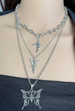 Butterfly Multi-layer Necklace-Outfit