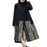 Brand New Women Trench Coat Long Double-Breasted Belt Blue Khaki Lady Clothes Autumn Spring Outerwear Oversize