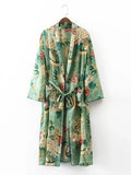 Fongt Women's Long-Sleeved Print Maid's Coat And Top 192