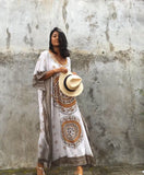Fongt Women's Chiffon Positioning Print Gown Beach Dress Seaside Vacation Dress Bikini