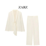 Fongt Homemade New Women's Ocean Smozy Thin Scarf Blaves Straight Pants