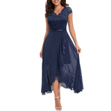Fongt Party Dress Wish Dress V Neck Sleeveless Lace Mesh