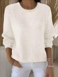 Fongt Sheintemu Autumn And Winter Long-Sleeved Solid Color Sweater New Burst