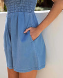 Fongt Years Of New Women's Solid Color Waist Women's Sling Jumpsuit-Outfit
