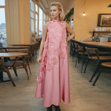 Congfeng Heavy Industry Flower Collage Dress 2025 New Sleeveless Three-Dimensional High-End Sense A-Character Dress