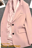 Spring Autumn Suit Jacket Women Vintage Blazers Solid Single-breasted Casual Coat Lady Black Pink Khaki Blazers